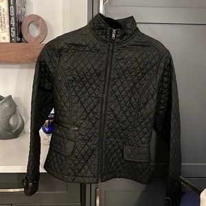 Black quilt jacket. Small